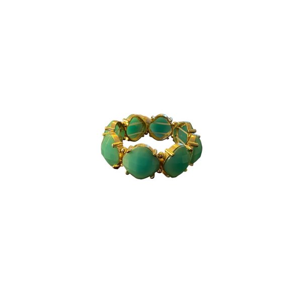 Jewelry Blue seafoam Green Oval stone Stretch Link Bracelet - Picture 1 of 8